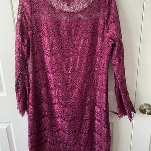 Burgundy Lace Dress size 14
